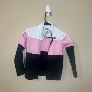 adidas Kids Jacket - Pink, White, and Black